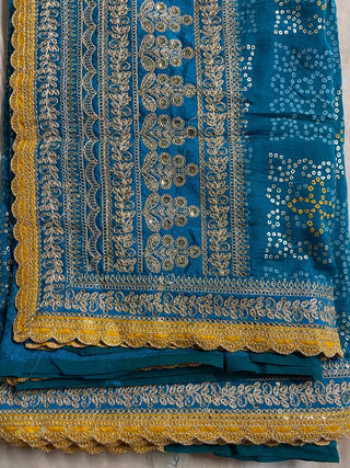1-4 Days Delivery! Classic Vichitra Silk Saree With Zari Stone Work And Blouse With Embroidery Work, Listing ID: 9871322939674