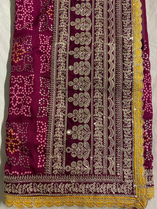 1-4 Days Delivery! Classic Vichitra Silk Saree With Zari Stone Work And Blouse With Embroidery Work, Listing ID: 9871322939674
