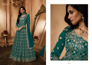 1-4 Days Delivery! Georgette Long Gown with Dupatta and Sequence Embroidery Thread work, Listing ID: 9904187277594