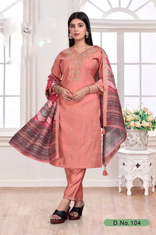 2-3 Days Delivery! Dresses For Women Party Wear Gown Kurtis Suit Premium Roman Silk , Embroidery with Sequins Work Yellow Color, Listing Id: 9951124554010