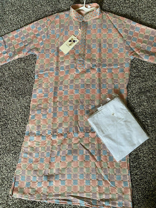 2-3 Days Delivery! Indian Men Kurta Pyjama Ready to Wear Rayon Cotton Party Wear, Listing ID: 9951648514330