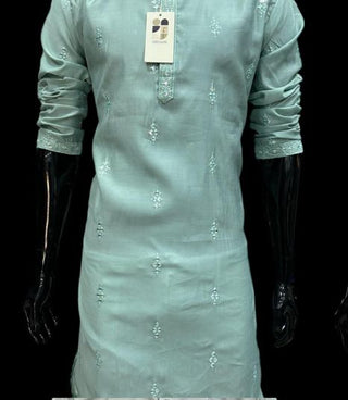 2-3 Days Delivery! Indian Men Kurta Pyjama Ready to Wear Cotton Silk Party Wear, Listing ID: 9951667552538