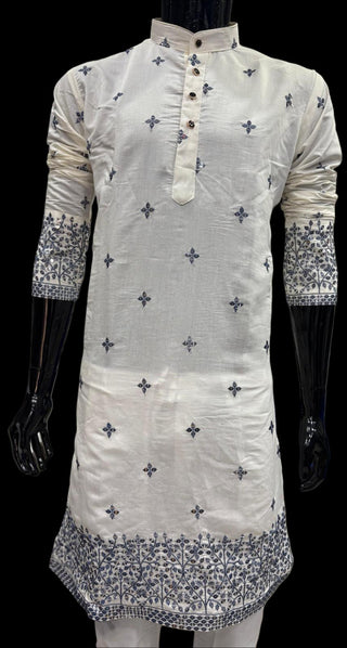 2-3 Days Delivery! Indian Men Kurta Pyjama Ready to Wear Cotton Silk Party Wear, Listing ID: 9951683379482