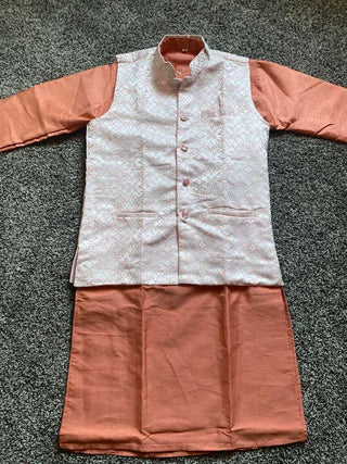 1-4 Days Delivery! Varman Indian Men Koti Kurta Pyjama Set Ready to Wear Bangalori Silk Jacquard Work Party Wear, Listing ID: 10019061858586