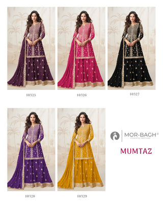 1-4 Days Delivery! Aashirwad Mor-Bagh Mumtaz Kurti Suit Premium Chinnon Silk With Sequence Embroidery Work, 3 Pieces Set, Listing ID: 9943944298778
