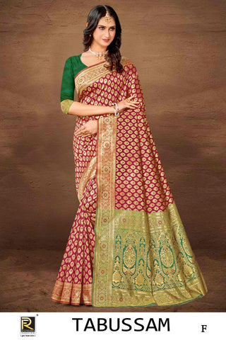 2-3 Days Delivery! Banarasi Silk Premium Fancy Designer Silk Saree Fully Stitched Blouse, Listing ID: 8957760536858
