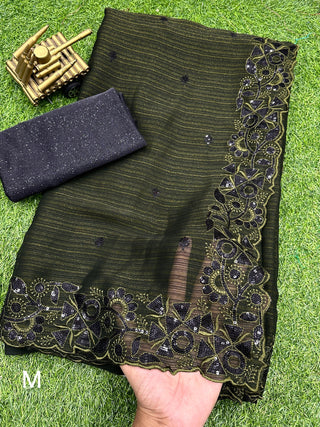  blooming-chiffon-saree-with-black-sequin-with-tone-to-tone-thread-work-color-olive-1