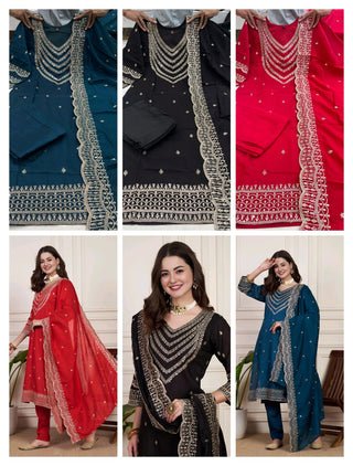 chanderi-silk-top-pant-dupatta-suit-set-with-sequence-embroidery-work