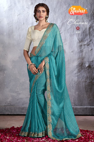 chiffon-saree-embroidery-work-color-aqua