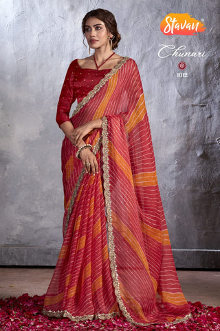 chiffon-saree-embroidery-work-color-dusty-red