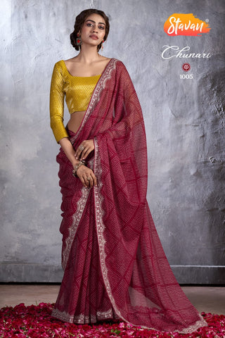 Varman Traditional Indian Saree for Women Ready to Wear Saree  Chiffon Party Wear Fully Stitched Blouse, Listing ID: PRE9526782525722