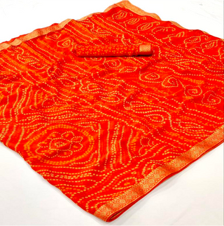chiffon-saree-orange-color