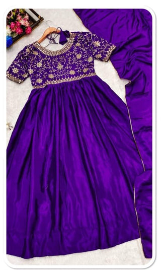 chinnion-silk-georgette-anarkali-long-gown-dupatta-with-yolk-embroidery-purple