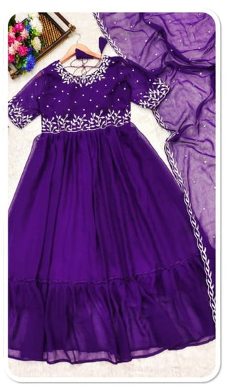 chinnion-silk-georgette-anarkali-long-gown-dupatta-with-yolk-embroidery-purple