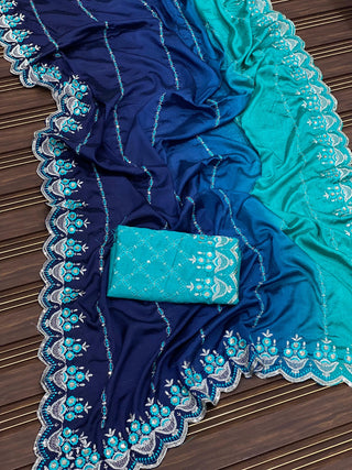chinon-silk-saree-sequence-embroidery-work-color-blue