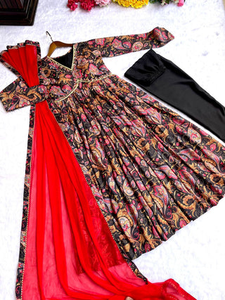 cotton-aliya-cut-gown-pant-dupatta-with-digital-print-hand-made-glass-mirror-work-color-black-1