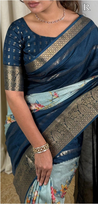 dull-moss-printed-sarees-zari-jacquard-border-color-blue-2