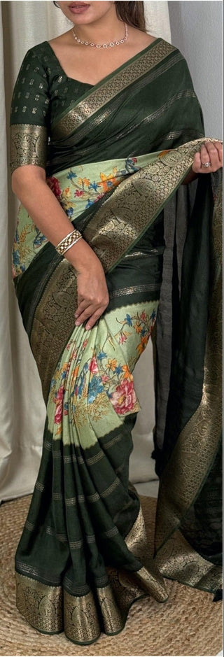 dull-moss-printed-sarees-zari-jacquard-border-color-bottle-green-1