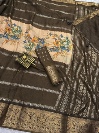 dull-moss-printed-sarees-zari-jacquard-border-color-mehendi-3