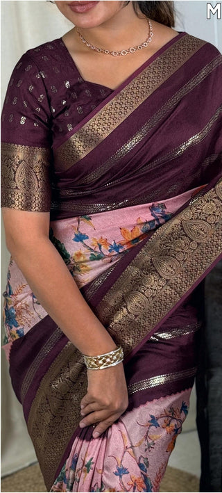 dull-moss-printed-sarees-zari-jacquard-border-color-wine-2