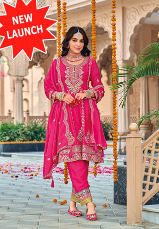 eb-gazal-premium-chinon-kurti-pant-dupatta-set-with-embroidery-fancy-coding-dori-sequence-real-mirror-work-color-rani-1
