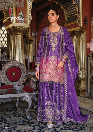eba-lifestyle-rangeen-gold-heavy-chinon-kurti-palazzo-dupatta-set-with-digital-print-embroidery-work-color-purple-1