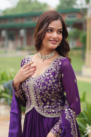 faux-blooming-georgette-gown-dupatta-suit-sequins-multi-zari-embroidered-work-color-purple-6