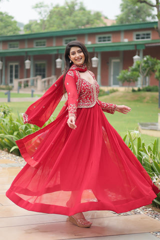 faux-blooming-georgette-gown-dupatta-suit-sequins-multi-zari-embroidered-work-color-red-1