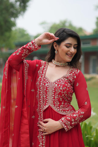 faux-blooming-georgette-gown-dupatta-suit-sequins-multi-zari-embroidered-work-color-red-5