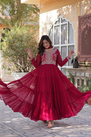 faux-blooming-georgette-gown-dupatta-suit-with-embroidery-pearl-work-color-red-1
