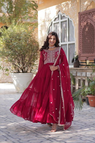 faux-blooming-georgette-gown-dupatta-suit-with-embroidery-pearl-work-color-red-5