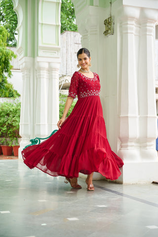 faux-blooming-georgette-gown-with-beads-embroidered-work-color-maroon-4