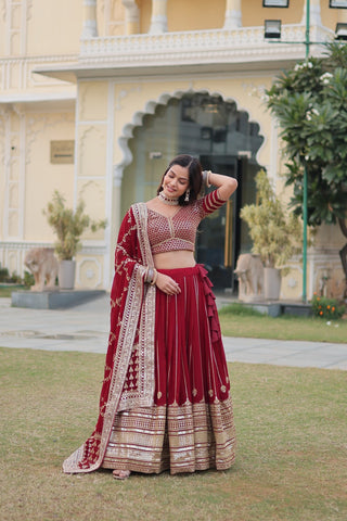  faux-blooming-lehenga-choli-dupatta-with-heavy-sequins-zari-embroidery-color-maroon-8