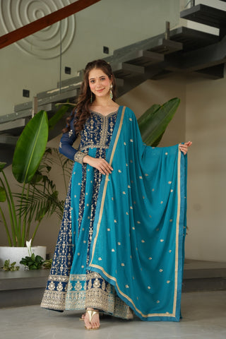 faux-blooming-long-gown-dupatta-set-with-zari-sequence-embroidery-work-color-blue-3