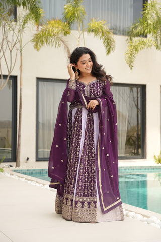 faux-blooming-long-gown-dupatta-set-with-zari-sequence-embroidery-work-color-purple-2