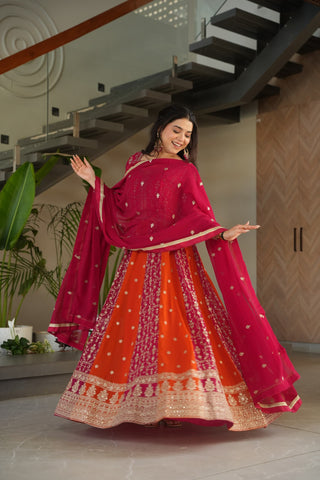 faux-blooming-long-gown-dupatta-set-with-zari-sequence-embroidery-work-color-rani-3