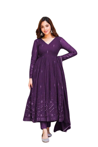 faux-georgette-anarkali-kurti-set-with-embroidery-sequence-work-magenta-1