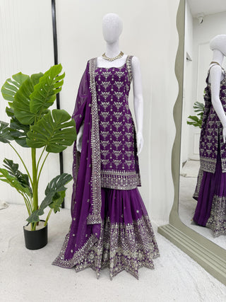 faux-georgette-kurti-sharara-dupatta-set-with-thread-9mm-sequence-work-color-purple-11
