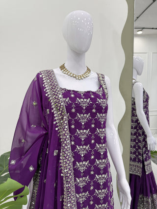 faux-georgette-kurti-sharara-dupatta-set-with-thread-9mm-sequence-work-color-purple-12