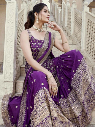 faux-georgette-kurti-sharara-dupatta-set-with-thread-9mm-sequence-work-color-purple-4