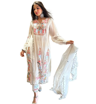 faux-georgette-top-plazzo-dupatta-with-embroidery-mirror-work-color-white