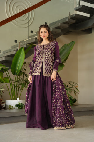 fendy-kurti-sharara-dupatta-set-with-rich-beads-embroidered-work-color-wine-1