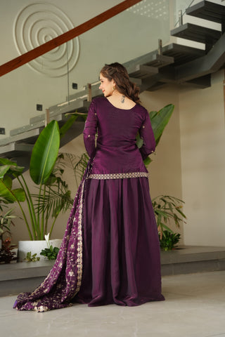 fendy-kurti-sharara-dupatta-set-with-rich-beads-embroidered-work-color-wine-5