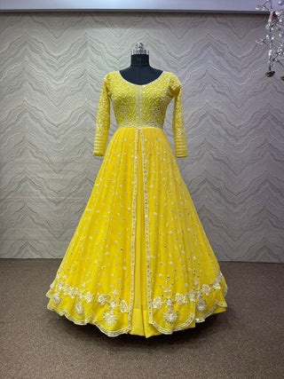    georgette-embroidery-sequins-gown-yellow-color-4