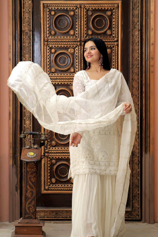  georgette-kurti-sharara-dupatta-set-with-zigzag-line-sequins-thread-embroidery-work-white-4