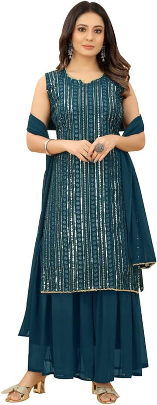 georgette-kurti-with-embroidery-and-sequence-work-green