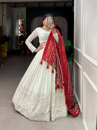        georgette-lehenga-blouse-dupatta-set-with-lucknowi-paper-mirror-work-white-red-1