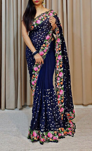 georgette-saree-with-thread-embroidery-sequins-work-color-blue-1