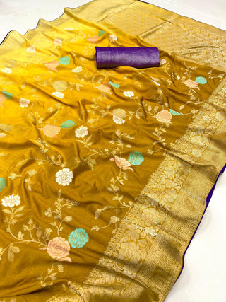 georgette-silk-hand-dyed-saree-blouse-color-yellow-2