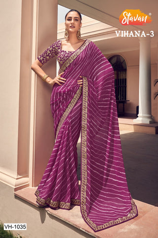georgette-weightless-leheriya-with-embroidery-border-color-purple